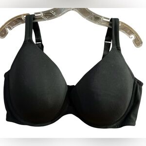 Cacique The Cotton Collection T-Shirt Boost Plunge Bra Women’s Size 46DDD Black